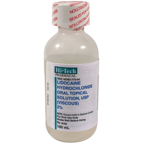 Lidocaine Viscous 2% Oral Solution by Roxane Laboratories ...