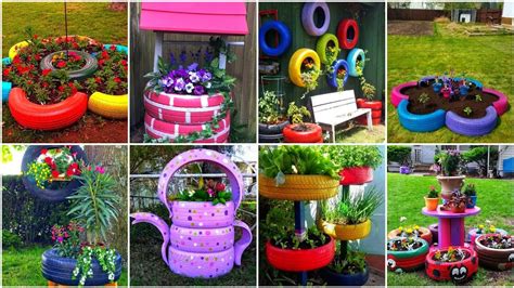 Tyre Planter Ideas | Creative Ideas to Reuse Old Tires | DIY Gardening | How To Reuse Old Tires ...