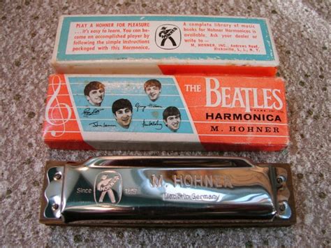 Vintage 1964 Beatles Harmonica in Original Box German Hohner