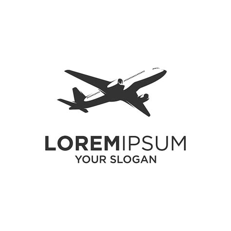 Premium Vector | Simple air plane silhouette logo vector