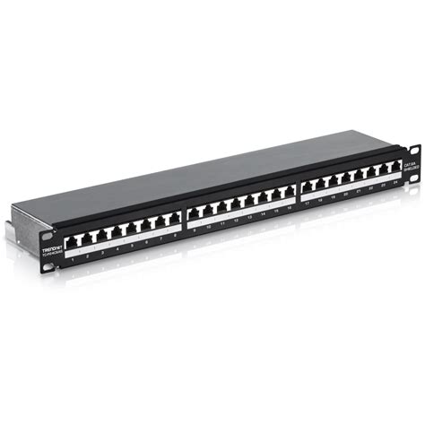 24-Port Cat6A Shielded 1U Patch Panel - Patch Panel - TRENDnet TC-P24C6AS