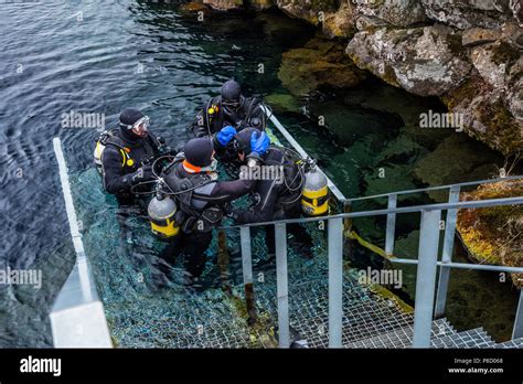 Snorkeling the Silfra Fissure in Thingvellir National Park in Iceland ...