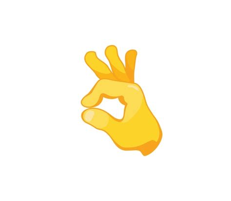 Premium Vector | Ok hand emoji gesture medium skin tone medium skin ...