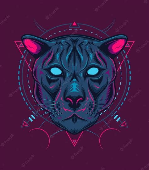 Premium Vector | Animal head panther vector logo mascot