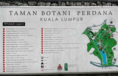 Tourist Guide - Perdana Botanical Garden Kuala Lumpur Malaysia