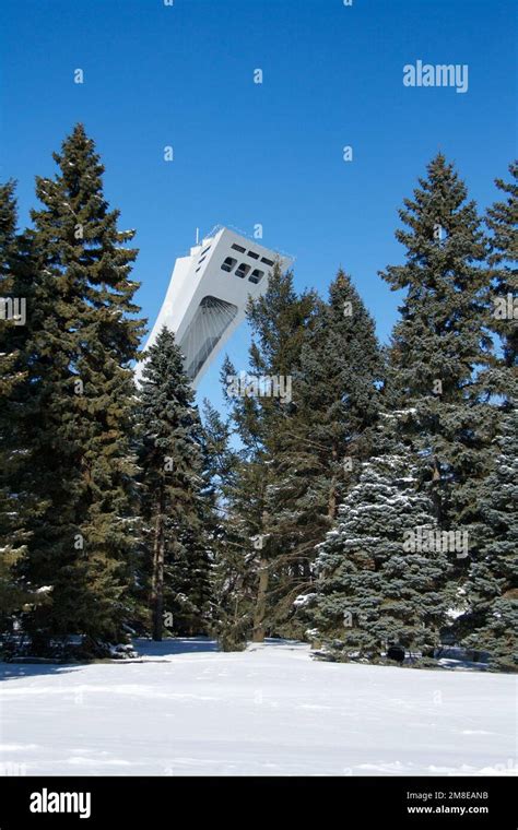 The Tower of the Olympic Stadium in Montreal Stock Photo - Alamy