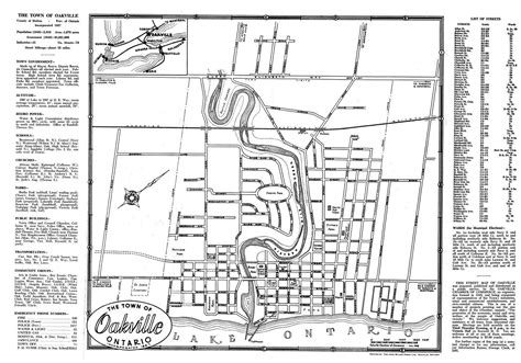 Oakville Town Map, 1948 | Town map, Oakville, Map