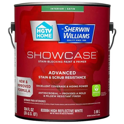 HGTV HOME by Sherwin-Williams Showcase High Reflective White Satin Tintable Interior Paint (1 ...