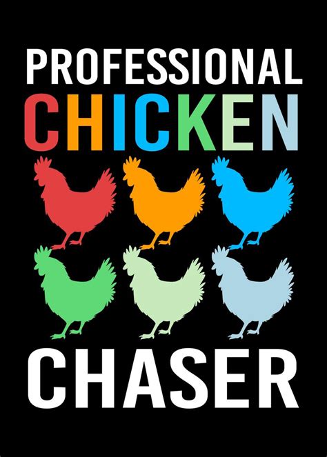 'Chicken Chaser' Poster by FunnyGifts | Displate