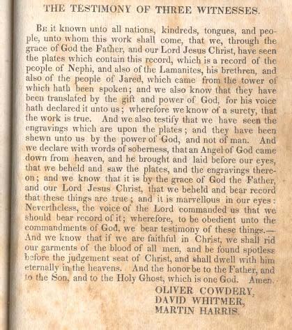 Conflicting Leadership Testimonies of Original and Modern LDS - Life ...