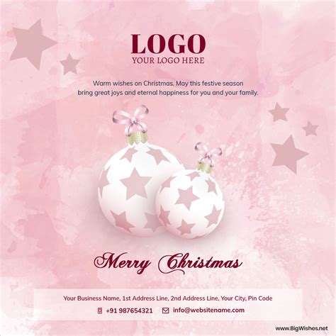 Business Christmas Cards: Custom Company Logo for Client