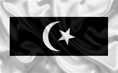 Download wallpapers Flag of Terengganu, silk texture, national symbols ...