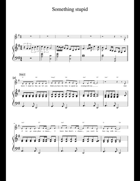 Something stupid sheet music for Piano, Voice download free in PDF or MIDI