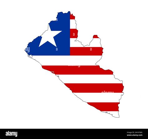 liberia flag map Stock Photo - Alamy