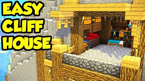 Minecraft Mountain Cliff House Tutorial (How to Build) | Minecraft mountain, Minecraft mountain ...