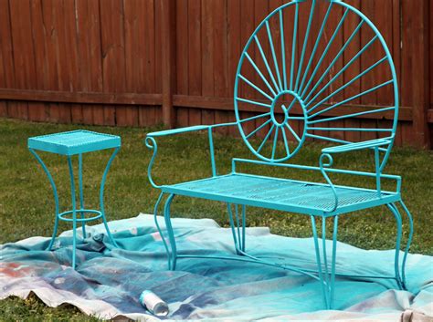 More Fun with Spray Paint–A Little Rust-oleum Changes Everything | Metal garden benches ...