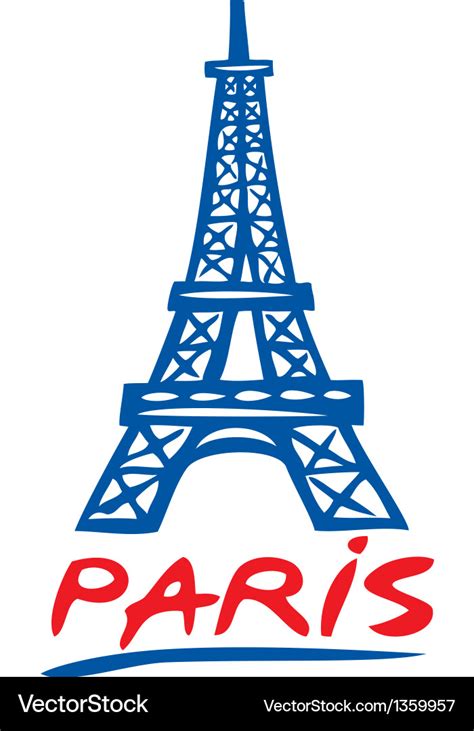 Paris eiffel tower design Royalty Free Vector Image