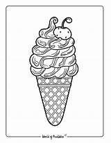 Coloring Pages Of Ice Cream Sundaes sketch template