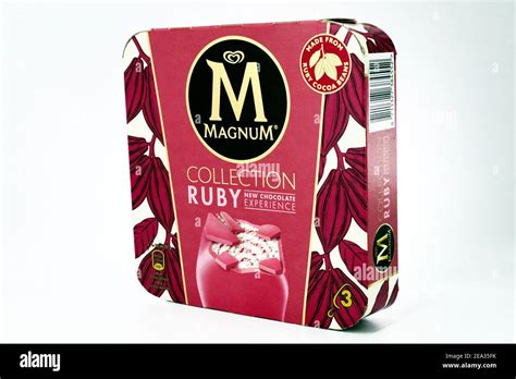 MAGNUM RUBY Ice Cream. Magnum is a brand of Unilever Stock Photo - Alamy