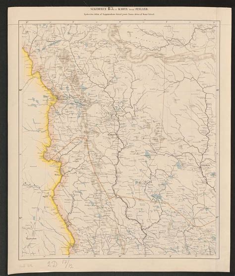 General map of the Grand Duchy of Finland 1863 Sheet B3 - PICRYL Public Domain Search