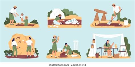 Archaeology Color Set History Symbols Flat Stock Vector (Royalty Free) 2303661341 | Shutterstock