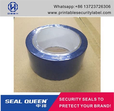 Blue / Red Security Seal Tape , 25 Microns Tamper Evident Sealing Tape