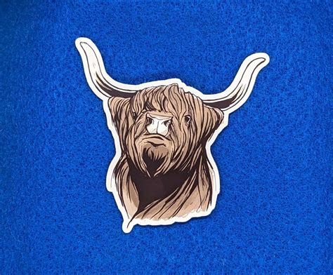 Highland Cow Sticker Made From Vinyl for Laptops, Cars, Hydro Flasks ...