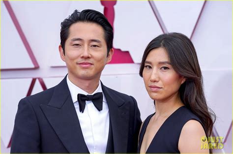 Photo: steven yeun wife joana pak oscars red carpet 08 | Photo 4547600 | Just Jared