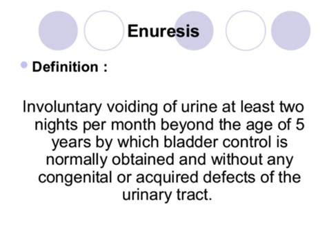 SGT 12 Nocturnal Enuresis Flashcards | Quizlet