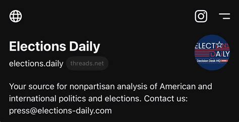 Elections Daily on Twitter: "Elections Daily is now on Threads! You can ...