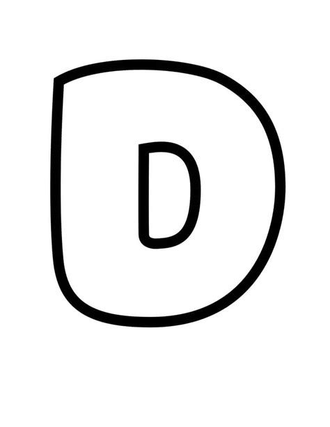 Free Printable Bubble Letter D: Bubble Alphabet Letters