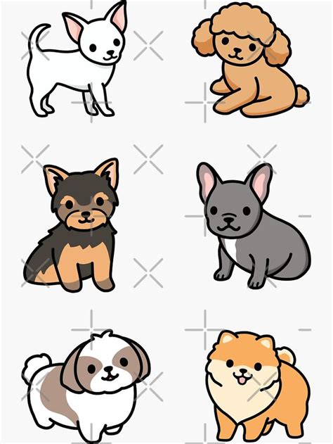 "Small Dog Sticker Pack" Sticker by littlemandyart | Redbubble Mini ...