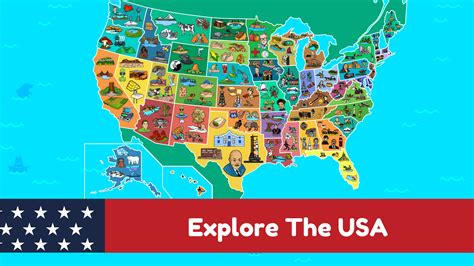 US States Quiz: USA Capitals Map & Flags Puzzle Learning Games for Kids | World Geography Games ...