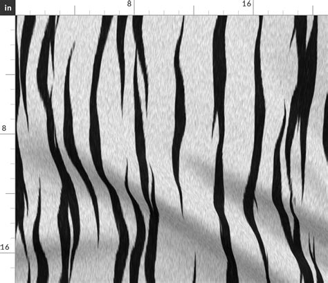 Realistic White Tiger Animal Print Fabric | Spoonflower