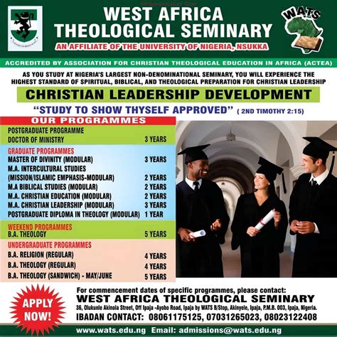 West Africa Theological Seminary (WATS) Admission 2023/2024 - HerTips