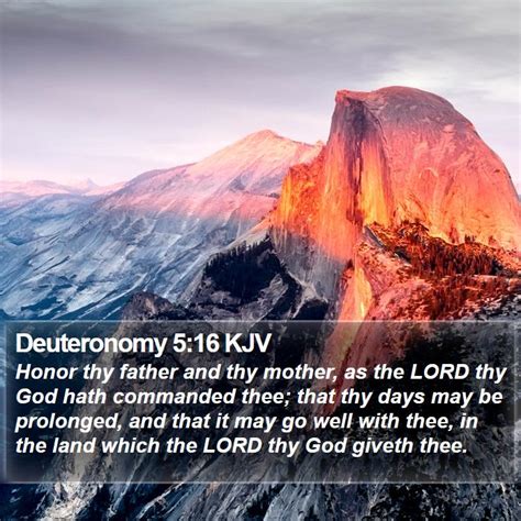 Deuteronomy 5:16 KJV Bible Verse Images