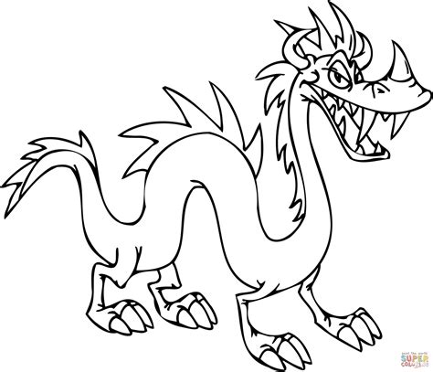 Tricky Dragon coloring page | Free Printable Coloring Pages