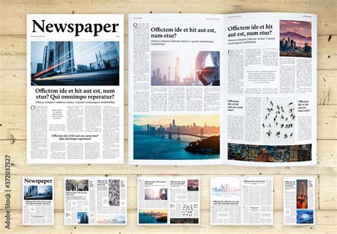 Old and Classic Tabloid Newspaper Layout Stock Template | Adobe Stock