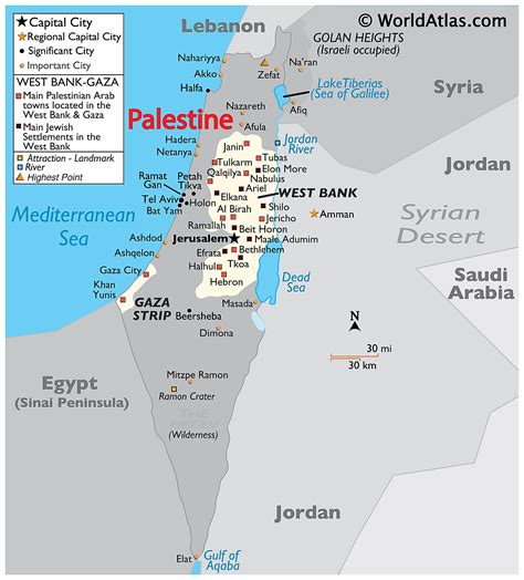 Mapas de Palestina - Atlas del Mundo