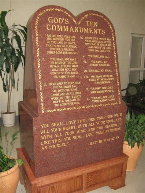 Ten Commandments Monument - Sacred Heart Catholic Church Red Bluff California