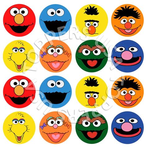 16x EDIBLE Sesame Street Elmo Birthday Cupcake Toppers Wafer Paper 4cm (uncut) decor decoration ...