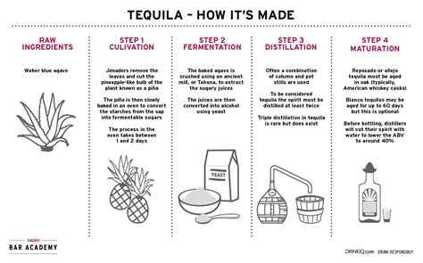 the instructions for how to make tequila - how it's made info