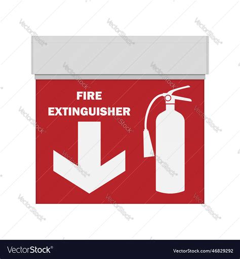 Emergency light for signage realistic red fire Vector Image