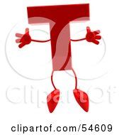 3d Red Letter I With Arms And Legs Jumping Posters, Art Prints by - Interior Wall Decor #54644