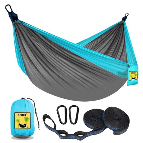 Buy SZHLUX Camping Hammock Double & Single Portable Hammocks with 2 ...