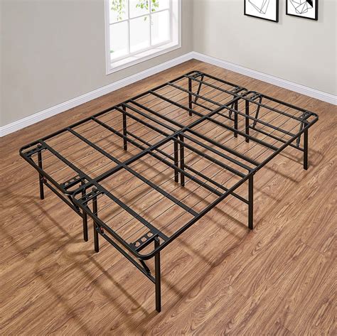 Mainstays 18" High Profile Foldable Steel Bed Frame, Queen - Walmart ...