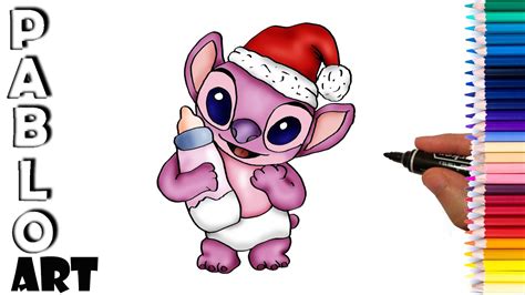 How to Draw 🎅 Baby Angel Christmas from Lilo and Stitch | Learn to Draw step by step - YouTube