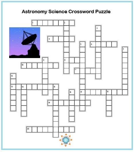 Science Crossword Puzzles : Astronomy Terms | Astronomy science ...