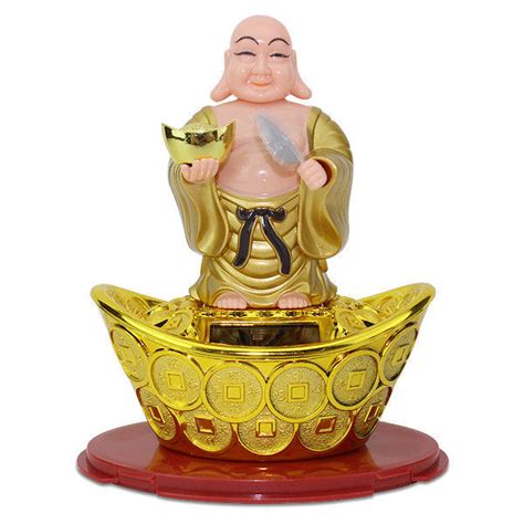 Feng Shui Lucky Happy Face Solar Laughing Buddha with Ship - Elegance ...