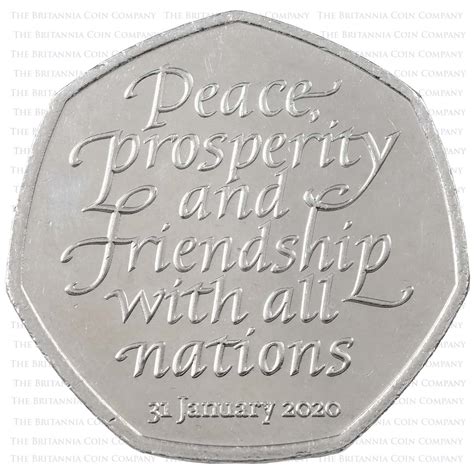 2020 Brexit Circulated UK 50p Coin : Royal Mint